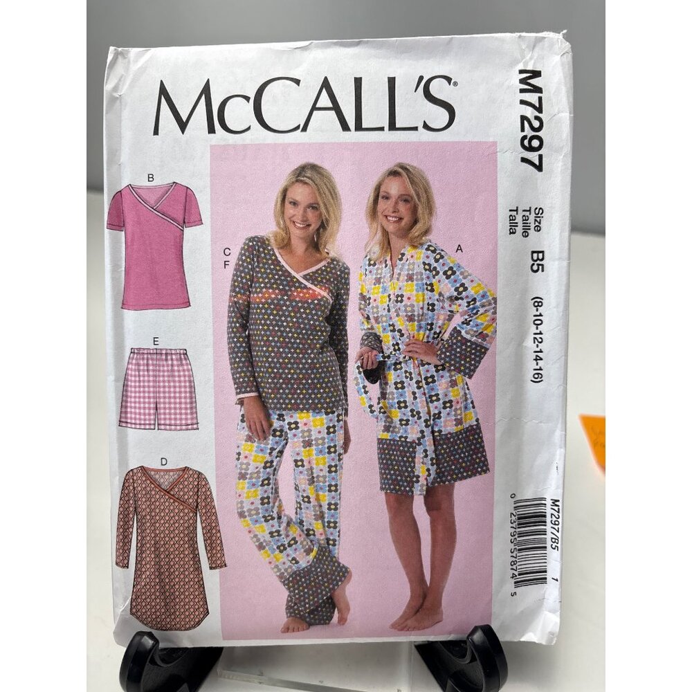 McCalls M7297 Pajama Robe Sewing Pattern Size 8-10-12-14-16 Uncut